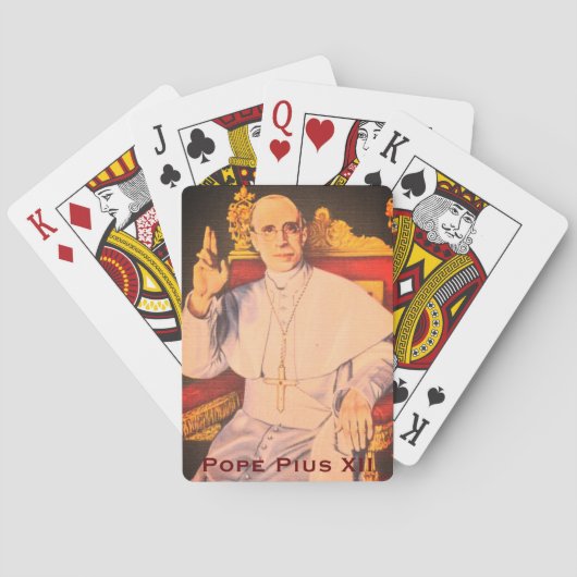 Zijne Heiligheid Paus Pius XII - Katholieke Kerk Pokerkaarten (Achterkant)