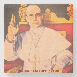 Zijne Heiligheid Paus Pius XII - Katholieke Kerk Stenen Onderzetter