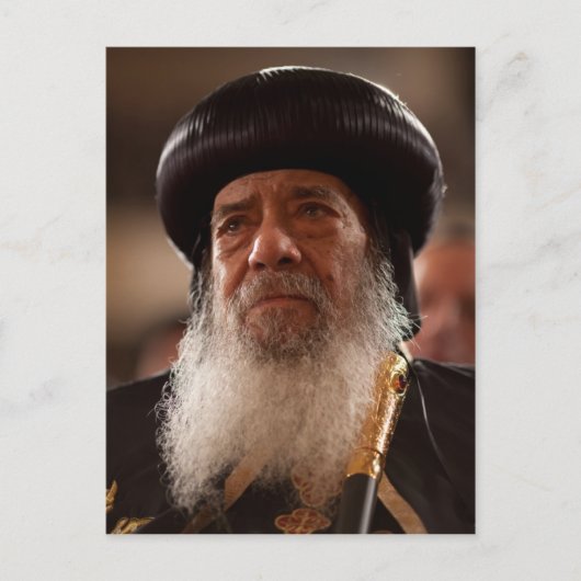 Zijne Heiligheid Paus Shenouda III Briefkaart (Voorkant)