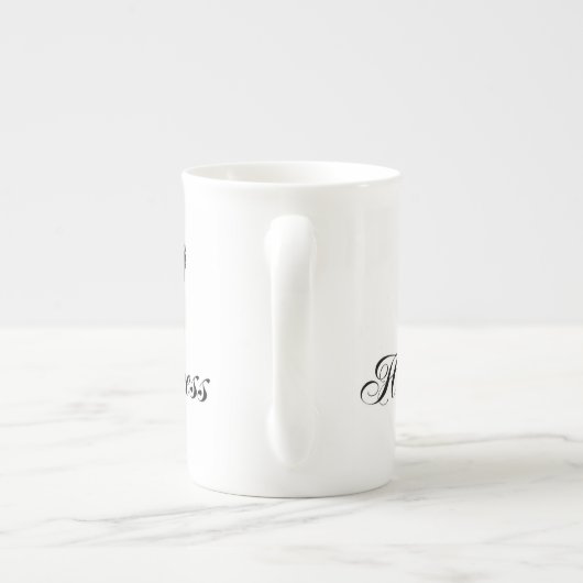 Zijne Hoogheid (deel van zijn en zijn set) Porselein Kop (Achterkant)