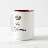 Zijne Hoogheid (deel van zijn en zijn set) Tweekleurige Koffiemok (Voorkant links)