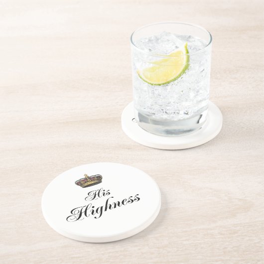 Zijne Hoogheid (deel van zijn en zijn set) Zandsteen Onderzetter (Zijkant)