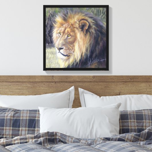 "Zijne Majesteit" 14 x 14 inch Canvas Afdruk van l (Insitu (Slaapkamer))