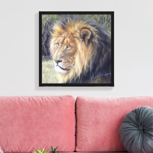 "Zijne Majesteit" 14 x 14 inch Canvas Afdruk van l (Insitu (Woonkamer))