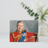 Zijne Majesteit Charles III Briefkaart (Staand voorkant)