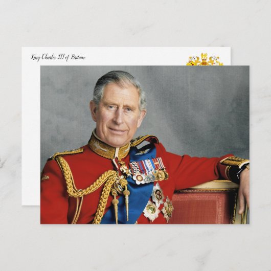 Zijne Majesteit Charles III Briefkaart (Voorkant / Achterkant)