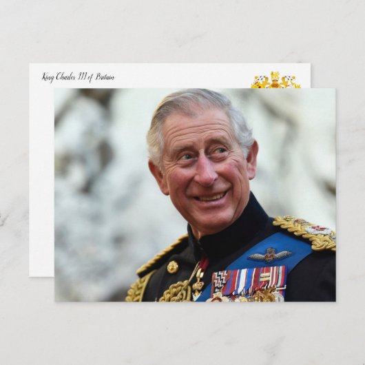 Zijne Majesteit Charles III Briefkaart (Voorkant / Achterkant)