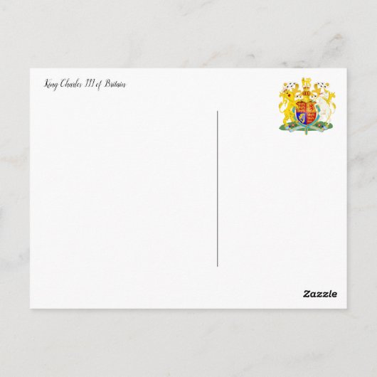 Zijne Majesteit Charles III Briefkaart (Achterkant)
