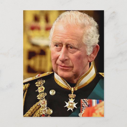 Zijne Majesteit Charles III Briefkaart (Voorkant)