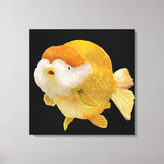 Zijne Majesteit Golden Ranchu Gold Fish Canvas Afdruk