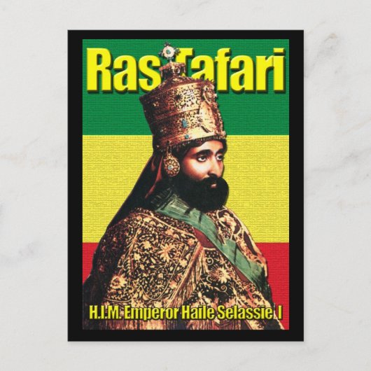 Zijne Majesteit keizer Haile Selassie I Briefkaart (Voorkant)