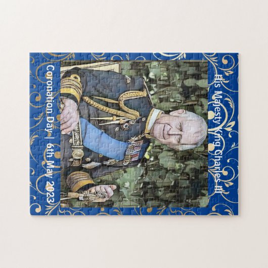 Zijne Majesteit Koning Charles III Coronation Legpuzzel (Horizontaal)