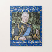 Zijne Majesteit Koning Charles III Coronation Legpuzzel (Verticaal)