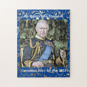 Zijne Majesteit Koning Charles III Coronation Legpuzzel