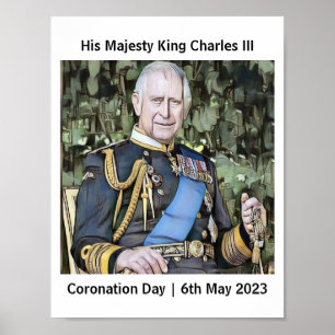 Zijne Majesteit Koning Charles III Coronation Poster