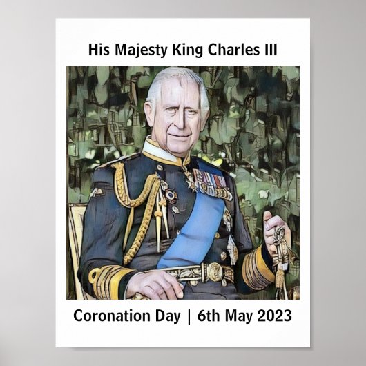 Zijne Majesteit Koning Charles III Coronation Poster (Voorkant)