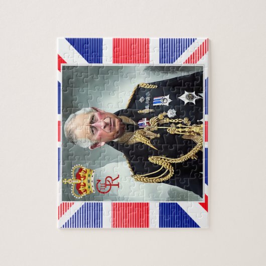 Zijne Majesteit Koning Charles III Jigzaag Puzzle Legpuzzel (Verticaal)