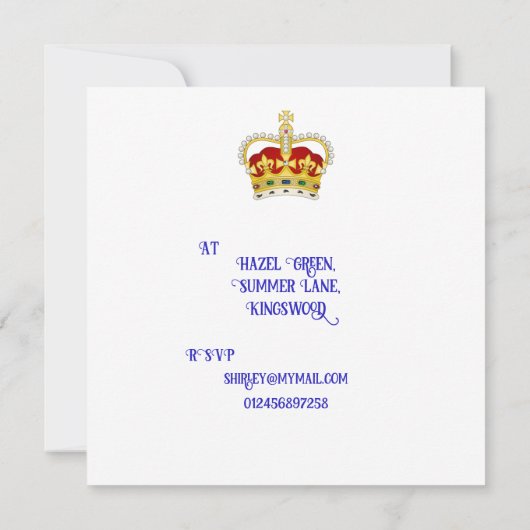 Zijne Majesteit Koning Charles III Kaart (Achterkant)