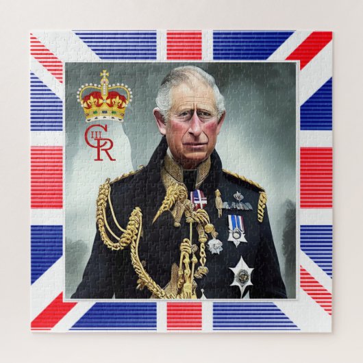 Zijne Majesteit Koning Charles III Legpuzzel (Verticaal)