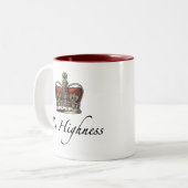 Zijne Majesteit, Zijne Hoogheid Tweekleurige Koffiemok (Voorkant links)