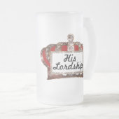 "Zijne Masterplaats" Mok van glasbier (Voorkant rechts)