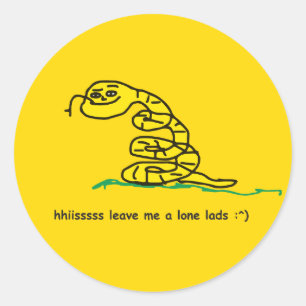 Zijnssss Laat Me Met Rust Jongens Gadsden Parodie Ronde Sticker