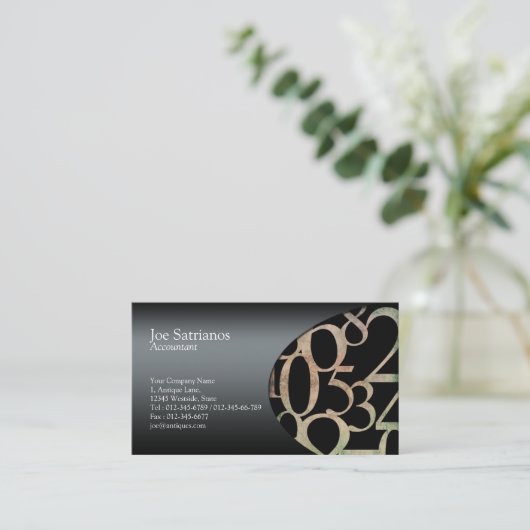 Zijnummers accountant Visitekaartje (Staand voorkant)