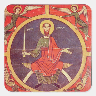 Zijpaneel van een altarstuk vierkante sticker