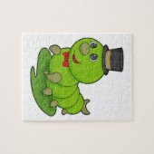 Zijpijler als herenman met cilinder legpuzzel (Horizontaal)