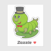 Zijpijler als herenman met cilinder sticker (Vel)