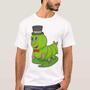 Zijpijler als herenman met cilinder t-shirt