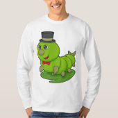 Zijpijler als herenman met cilinder t-shirt (Voorkant)