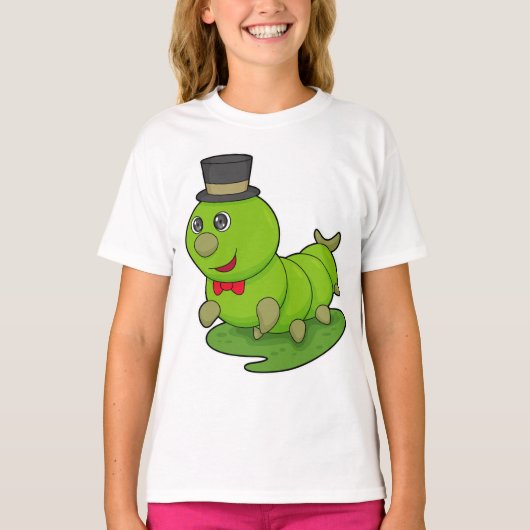 Zijpijler als herenman met cilinder t-shirt (Voorkant)
