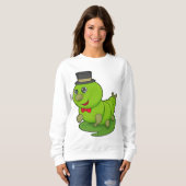 Zijpijler als herenman met cilinder trui (Voorkant volledig)