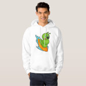 Zijpijler als surfer met surfplank hoodie (Voorkant volledig)