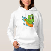 Zijpijler als surfer met surfplank hoodie (Voorkant)