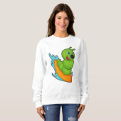 Zijpijler als surfer met surfplank trui (Voorkant volledig)