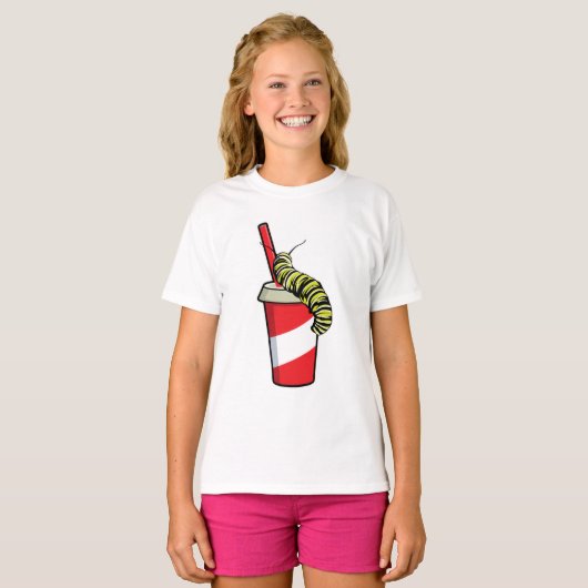 Zijpijler met Drink T-shirt (Voorkant volledig)