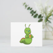 Zijpijler met een glas Oranje sap Briefkaart (Staand voorkant)