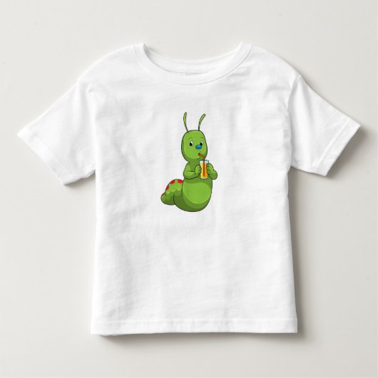 Zijpijler met een glas Oranje sap Kinder Shirts (Voorkant)