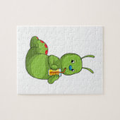 Zijpijler met een glas Oranje sap Legpuzzel (Horizontaal)