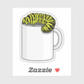 Zijpijler met Mok Sticker (Vel)