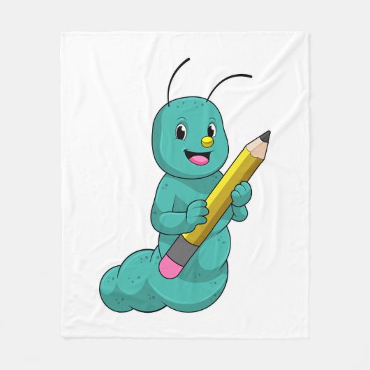 Zijpijler met potlood fleece deken (Voorkant)