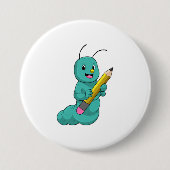 Zijpijler met potlood ronde button 7,6 cm (Voorkant)