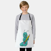 Zijpijler met potlood schort (Gedragen)