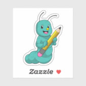 Zijpijler met potlood sticker (Vel)