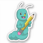 Zijpijler met potlood sticker (Voorkant)