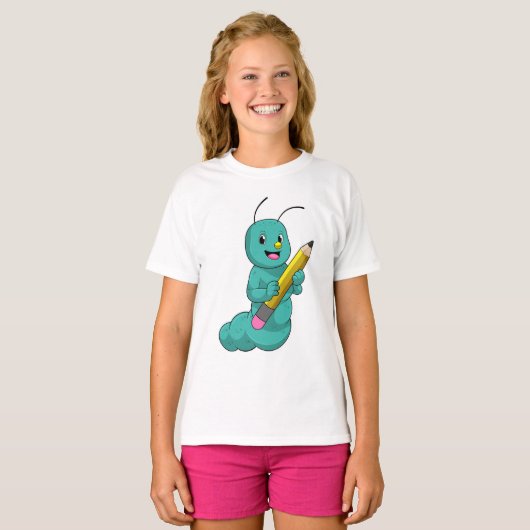 Zijpijler met potlood t-shirt (Voorkant volledig)
