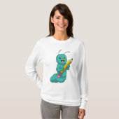 Zijpijler met potlood t-shirt (Voorkant volledig)