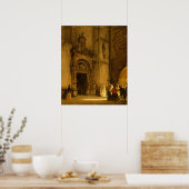 Zijportaal van de Cathedraal van Como, 1850 Poster (Keuken)